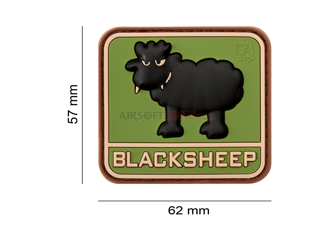 PATCH CAUCIUC - BLACK SHEEP - GREEN - 1 | YEO